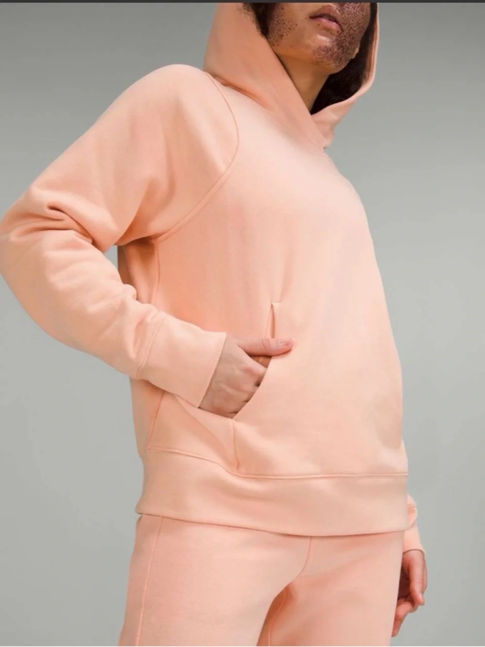Lululemon Loungeful comfy Hoodie Sweatshirt, Peach Satin, 10